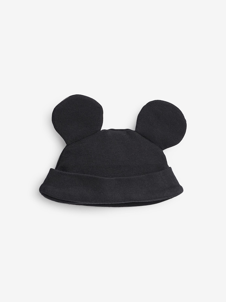 Character Grey Baby Mickey Mouse Disney 100% Cotton Sleepsuit And Hat - Image 3 of 3