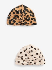 Orange Leopard - 2 Pack Baby Turbans (0mths-2yrs) - Изображение 1 из 4