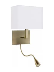 Searchlight Antique Brass Mayfair LED Reading Wall Light - Image 3 of 4