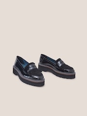 White Stuff Black Chunky Leather Elva Loafers - Image 2 of 3
