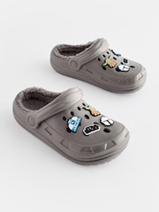 Grey Star Wars Faux Fur Lined Clog Slippers - Image 1 of 5