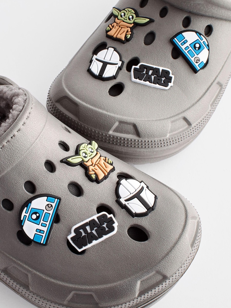 Grey Star Wars Faux Fur Lined Clog Slippers - Image 5 of 5