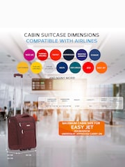 Flight Knight 45x36x20cm EasyJet Underseat Soft Case Cabin Carry On Suitcase Hand Mono Canvas  Luggage - Image 3 of 7
