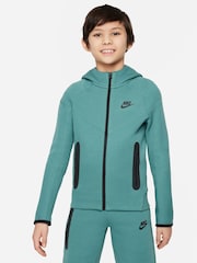 Nike Mid Green Tech Fleece Zip Through Hoodie - Image 1 of 6