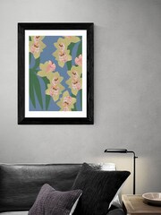 East End Prints Blue Orchids by Katy Welsh - Image 1 of 3