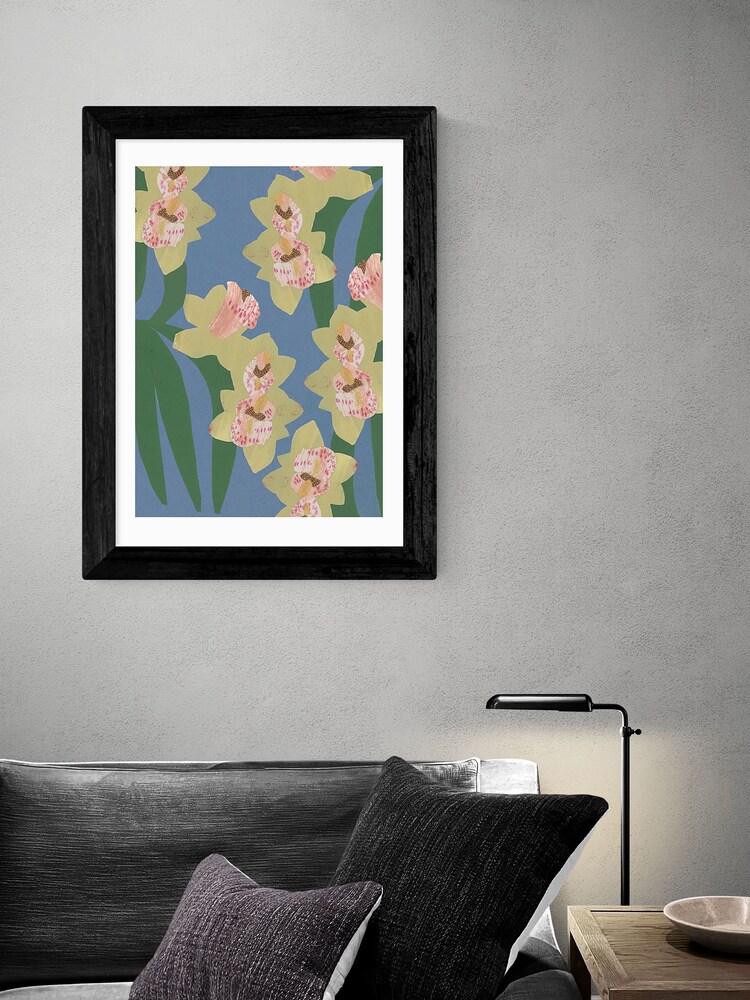 East End Prints Blue Orchids by Katy Welsh - Image 1 of 3