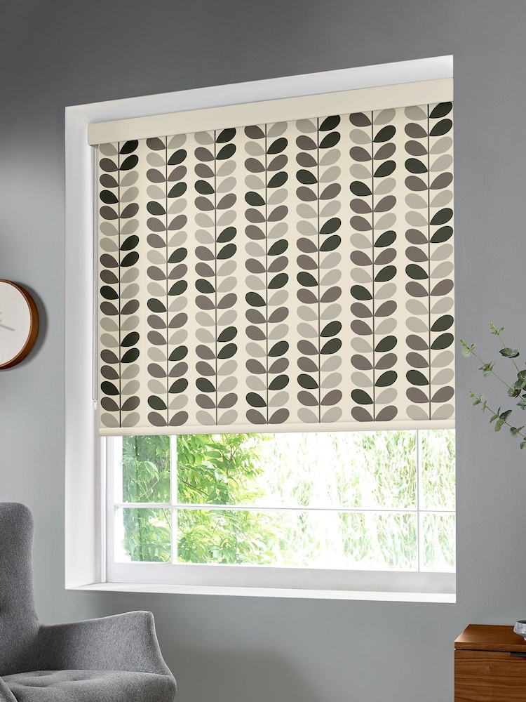 Orla Kiely Grey Multi Stem Made To Measure Roller Blind - Image 2 of 3