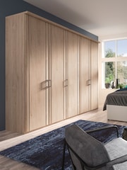 Wiemann Holm Oak Torquay Wood Semi Fitted 5 Door Wardrobe - Image 1 of 4