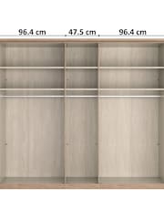 Wiemann Holm Oak Torquay Wood Semi Fitted 5 Door Wardrobe - Image 4 of 4
