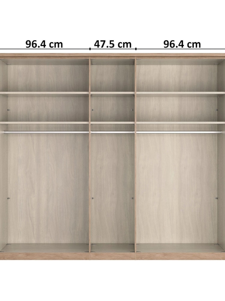 Wiemann Holm Oak Torquay Wood Semi Fitted 5 Door Wardrobe - Image 4 of 4