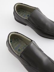 Black Standard Fit (F) School Leather Formal Loafers - Image 4 of 6