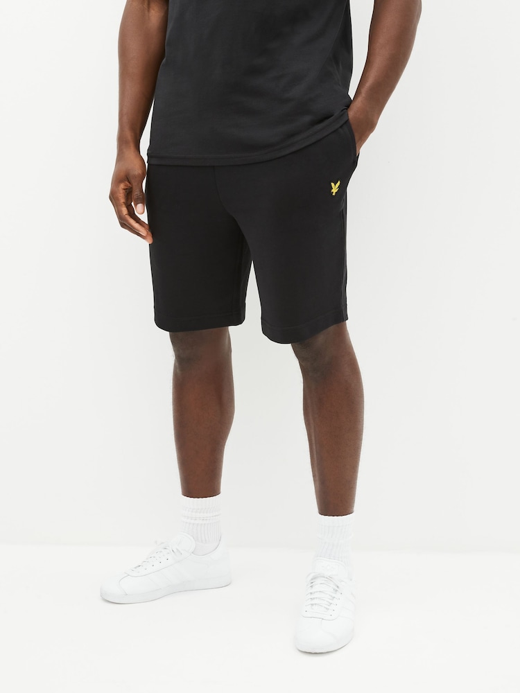 Lyle & Scott Black Cotton Jersey Shorts - Image 1 of 5