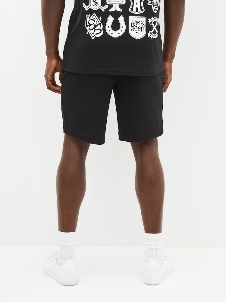Lyle & Scott Black Cotton Jersey Shorts - Image 2 of 5