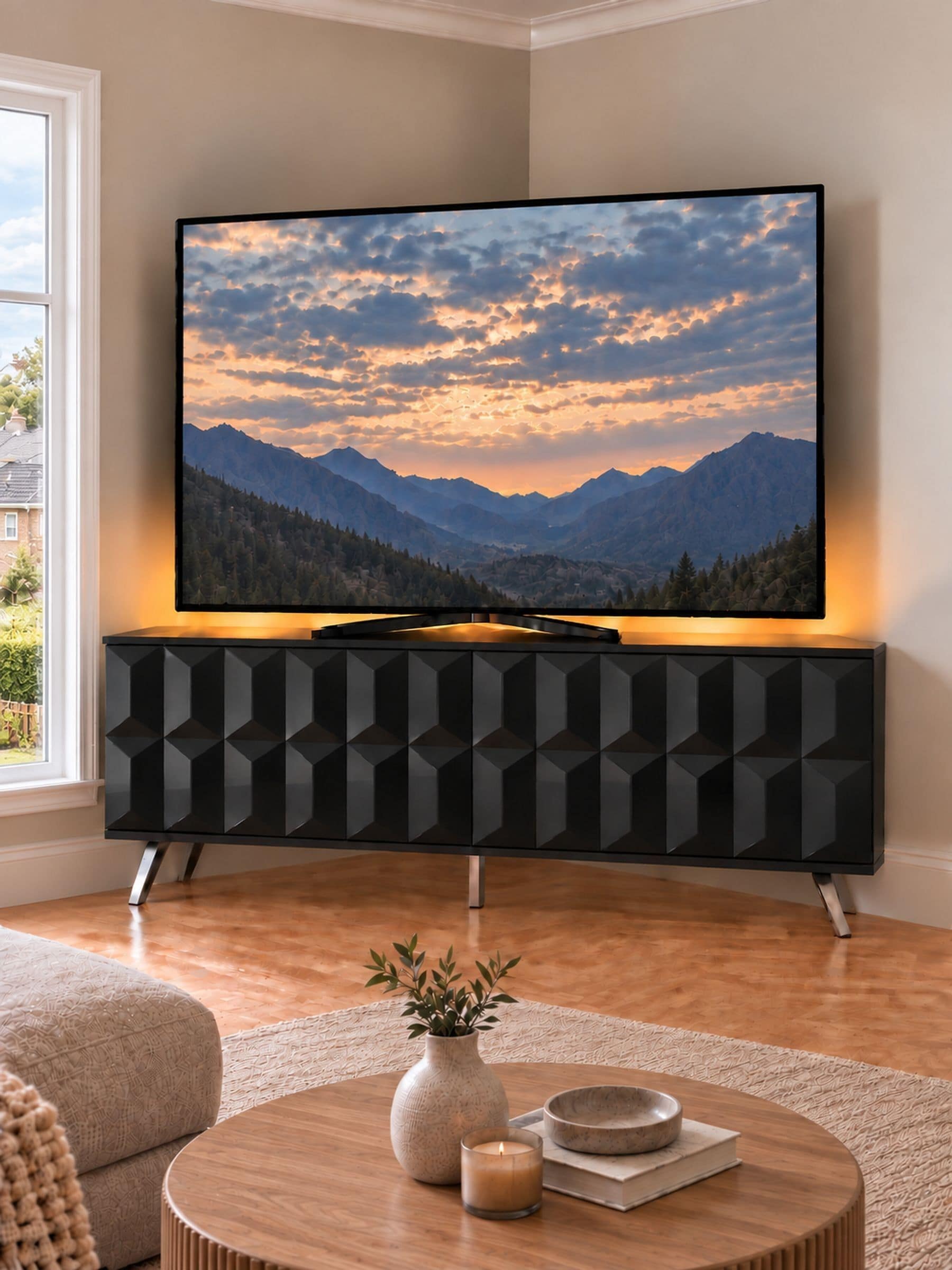 ELEVATE Corner TV Cabinet - Image 3