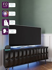 Frank Olsen Black Elevate Smart LED Corner TV Stand - Image 1 of 6