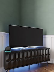 Frank Olsen Black Elevate Smart LED Corner TV Stand - Image 2 of 6