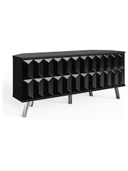 Frank Olsen Black Elevate Smart LED Corner TV Stand - Image 3 of 6