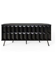 Frank Olsen Black Elevate Smart LED Corner TV Stand - Image 4 of 6