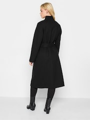 PixieGirl Petite Black Wrap Belted Coat - Image 3 of 4