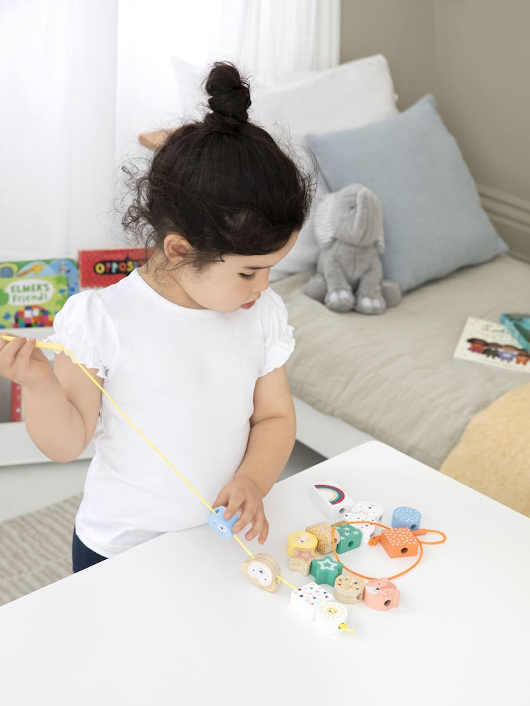 JoJo Maman Bébé Animal Wooden Threading Beads - Image 8 of 8