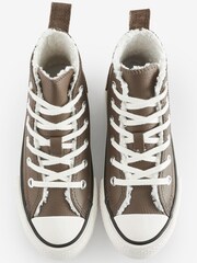 Converse Brown Fleece Lined All Star Eva Lift Junior Trainers - Image 5 of 10
