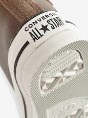 Converse Brown Fleece Lined All Star Eva Lift Junior Trainers - Image 8 of 10