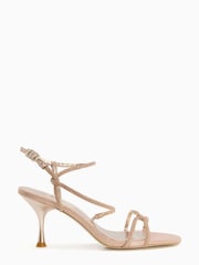 Dune London Gold Wide Fit Majesty's Strappy Sandals - Image 1 of 6