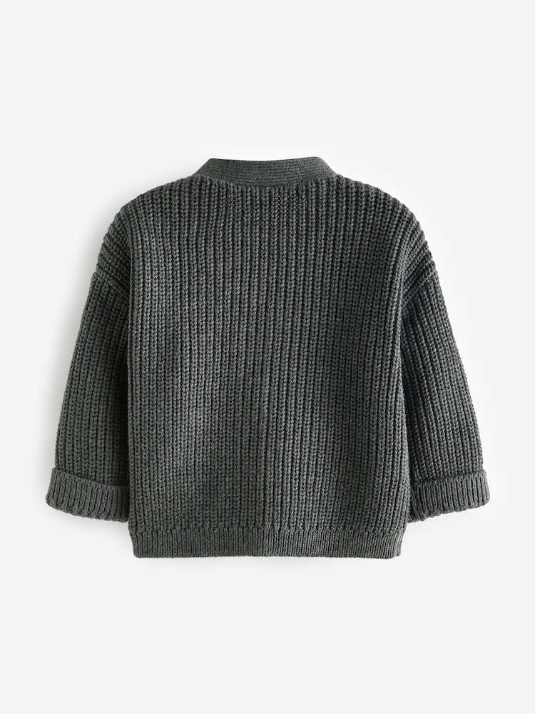 Grey Baby Knitted Cardigan (0mths-2yrs) - Image 2 of 3
