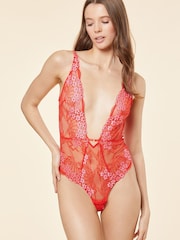 ETAM Red Somptueuse Lace Bodysuit - Image 3 of 5