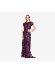 Adrianna Papell Red Scoop Back Long Dress - Image 1 of 4