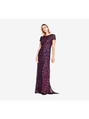 Adrianna Papell Red Scoop Back Long Dress - Image 3 of 4