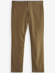 Dark Tan Brown Slim Stretch Chino Trousers - Image 5 of 8