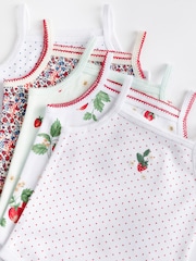 Red/White Baby Strappy Vest Bodysuits 5 Pack - Image 10 of 12