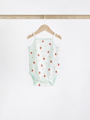 Red/White Baby Strappy Vest Bodysuits 5 Pack - Image 6 of 12