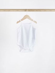 Red/White Baby Strappy Vest Bodysuits 5 Pack - Image 8 of 12