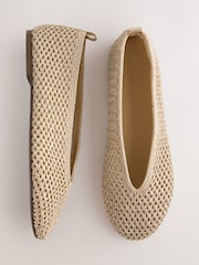 ginto - Forever Comfort® Highcut Crochet Ballet Flats - Larawan 1 ng 10
