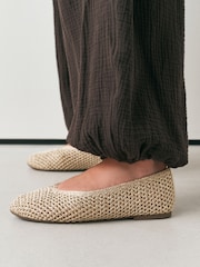 ginto - Forever Comfort® Highcut Crochet Ballet Flats - Larawan 2 ng 10