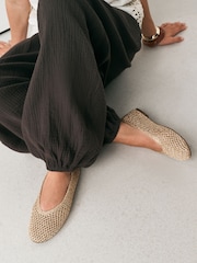 ginto - Forever Comfort® Highcut Crochet Ballet Flats - Larawan 5 ng 10