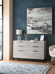 Grey Bronx Oak Effect 6 Drawer Chest of Drawers - Image 1 of 9