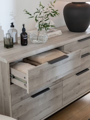 Grey Bronx Oak Effect 6 Drawer Chest of Drawers - Image 2 of 9