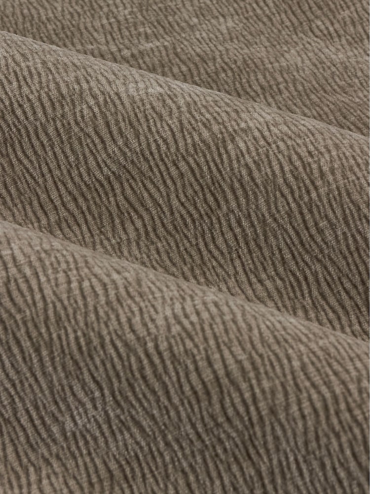 Yard Greige Heath Washed Velvet Lined Eyelet Curtains - Image 4 of 4