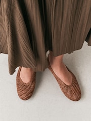 Tanso - Forever Comfort® Highcut Crochet Ballet Flats - Larawan 4 ng 9