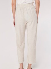 Apricot Cream Pocket Linen Mix Palazzo Trousers - Image 2 of 4