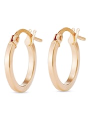 Beaverbrooks 9ct Hoop Earrings - Image 1 of 3