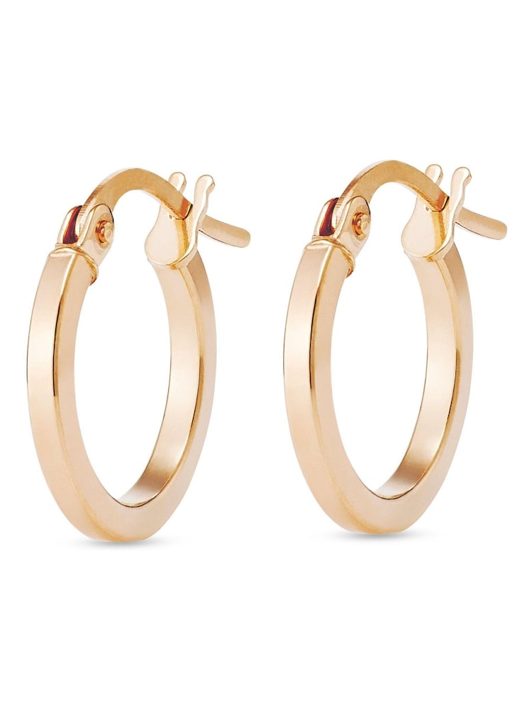 Beaverbrooks 9ct Hoop Earrings - Image 1 of 3