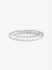 Jon Richard Silver Plated Ridge Bangle - Image 1 of 2