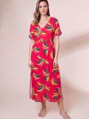Anorak Pink Bananas EcoVero Short Sleeve Midi Dress - Image 1 of 4