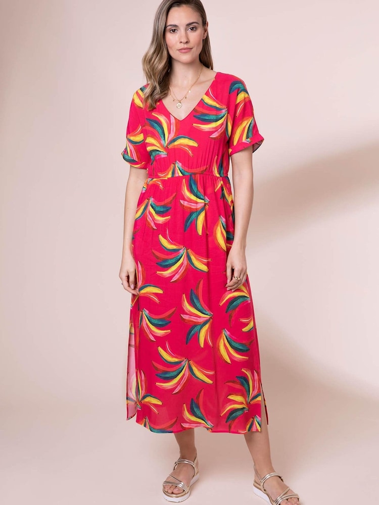 Anorak Pink Bananas EcoVero Short Sleeve Midi Dress - Image 1 of 4