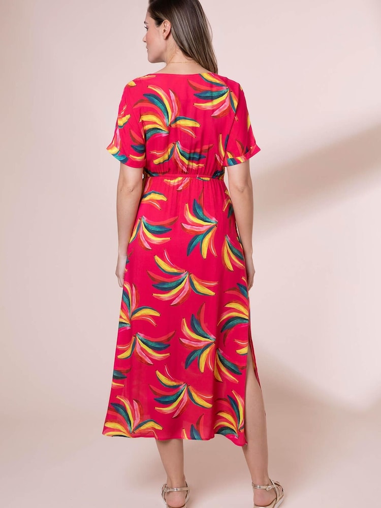 Anorak Pink Bananas EcoVero Short Sleeve Midi Dress - Image 2 of 4