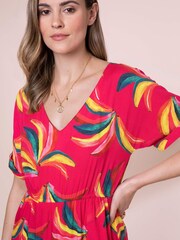 Anorak Pink Bananas EcoVero Short Sleeve Midi Dress - Image 3 of 4
